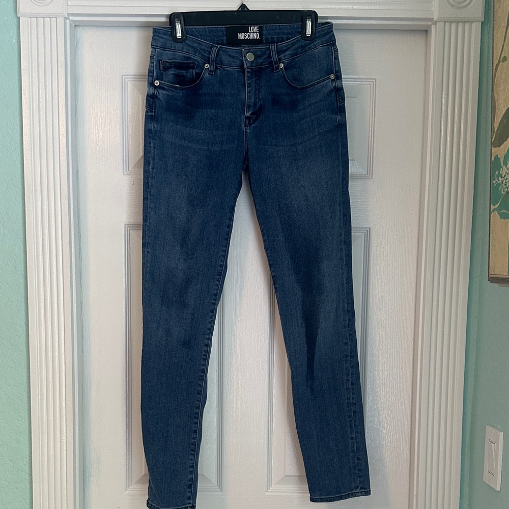 Love Moschino Women's Dark Blue Skinny Jeans